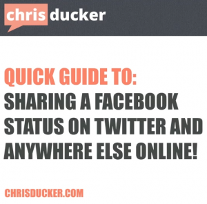 How to Share a Facebook Status Elsewhere Online